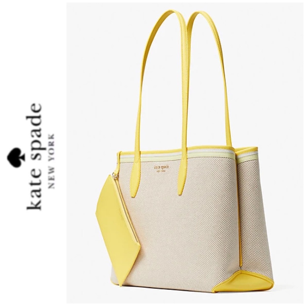 NWT Kate Spade all day tote beige yellow